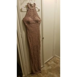 Junior Pink Lace Gow